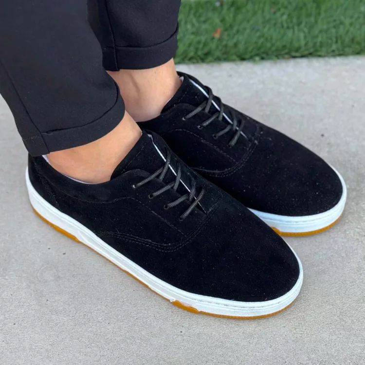 کتانی مردانه مشکی کد 26156