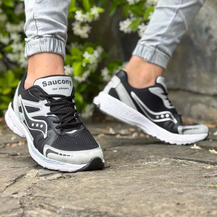 کتانی مردانه ساکونی مشکی کد 26160