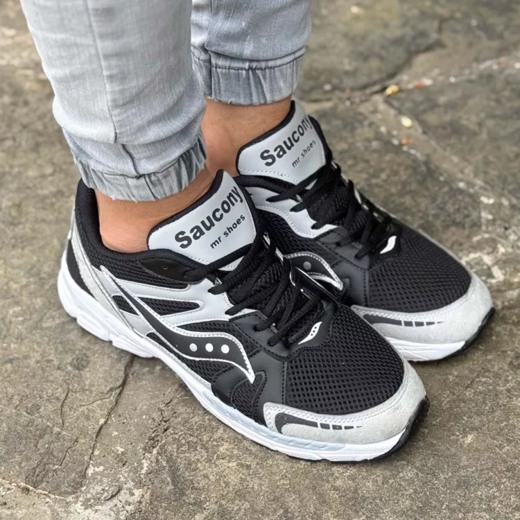 کتانی مردانه ساکونی مشکی کد 26160