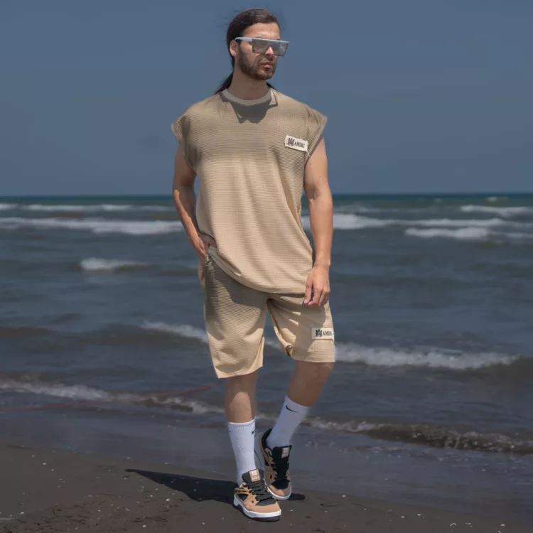 ست وست و شلوارک مردانه ایر براش کد 26438