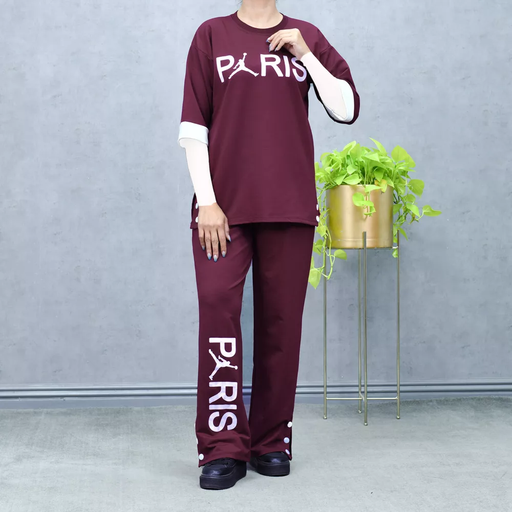 ست تیشرت و شلوار دخترانه پاریس کد 26289