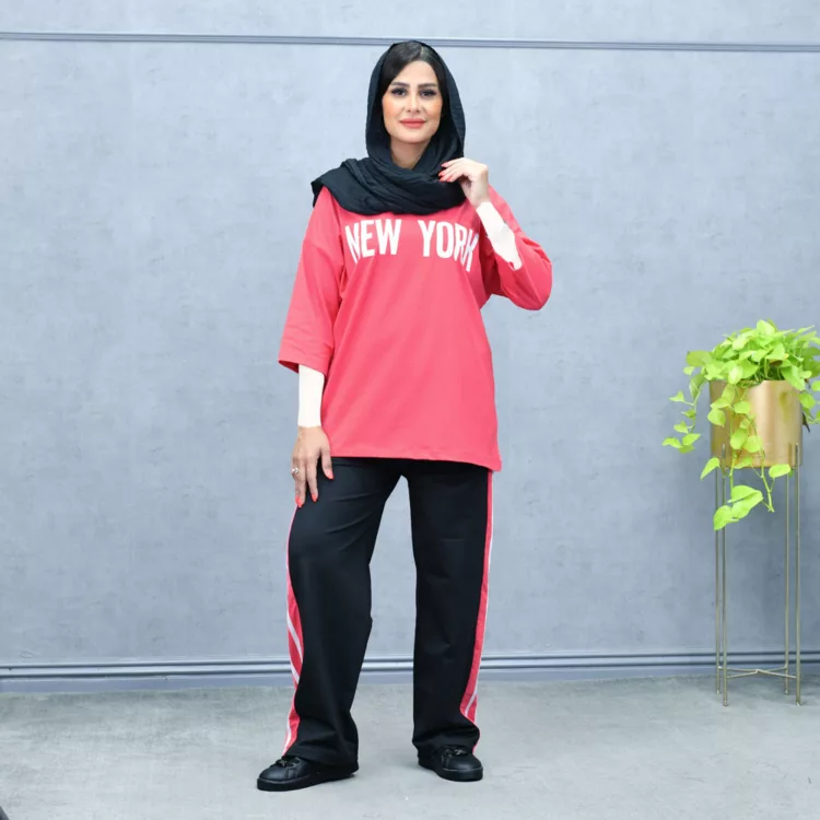 ست تیشرت و شلوار دخترانه نیویورک کد 26291