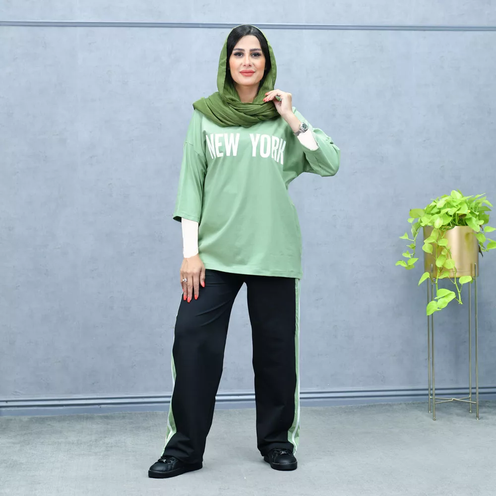 ست تیشرت و شلوار دخترانه نیویورک کد 26291