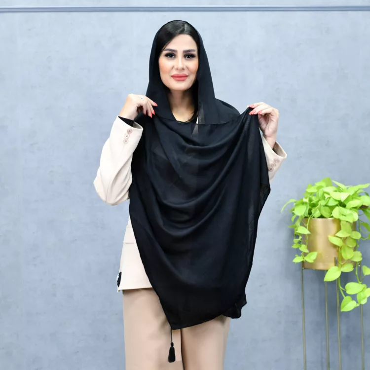 شال دخترانه مشکی کد 26352