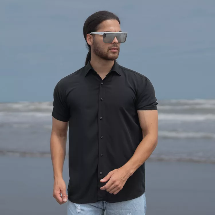 پیراهن مردانه مشکی کد 26523