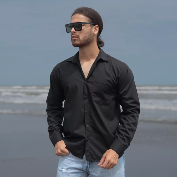 پیراهن مردانه مشکی کد 26526