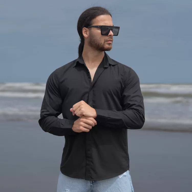 پیراهن مردانه مشکی کد 26525