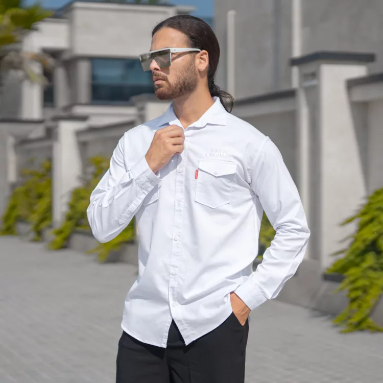 پیراهن مردانه سفید کد 27126