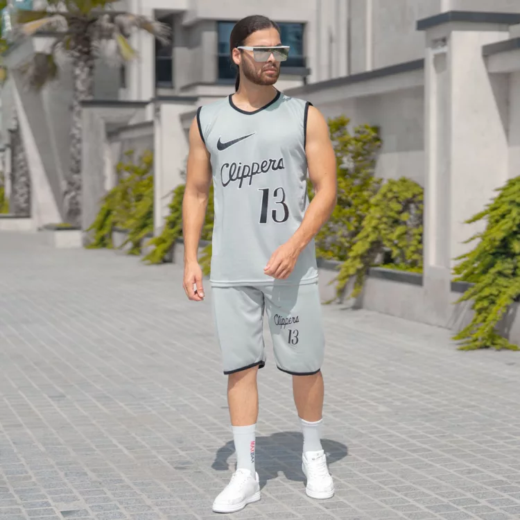 ست تاپ و شلوارک مردانه نایک کد 25753