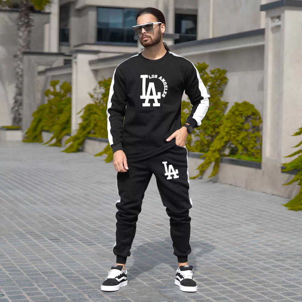 ست تیشرت و اسلش مردانه LA کد 27377