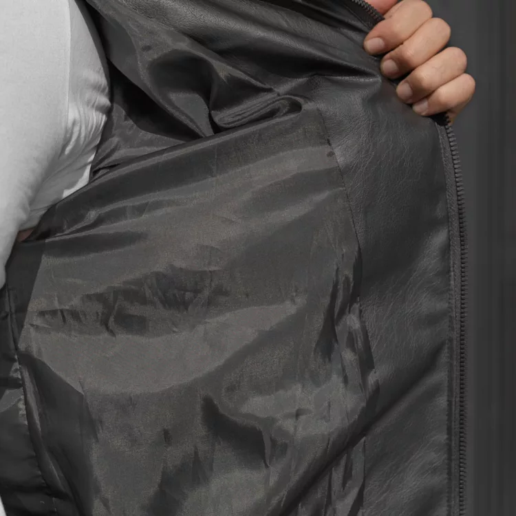 کاپشن مردانه باکسی چرم کد 27906