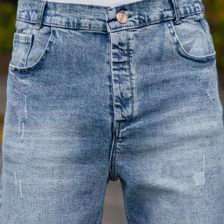 شلوار جین مردانه مام آبی کد 27919