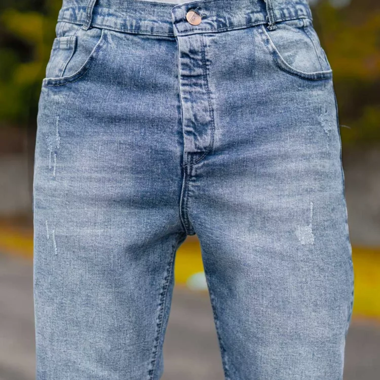 شلوار جین مردانه مام آبی کد 27919