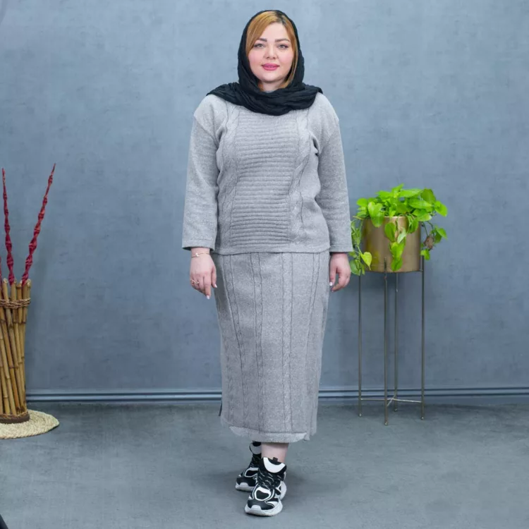 ست پلیور و دامن دخترانه کد 27472