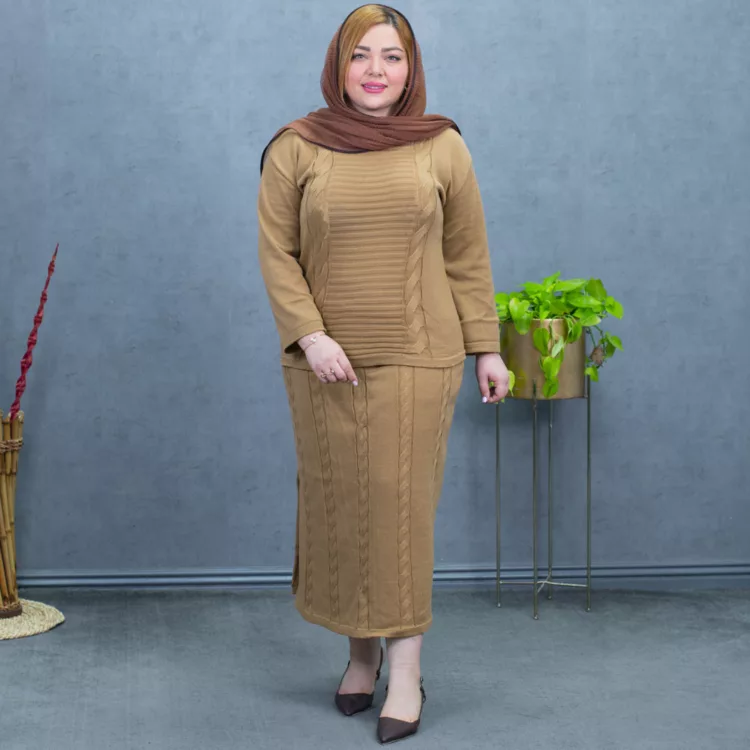 ست پلیور و دامن دخترانه کد 27472