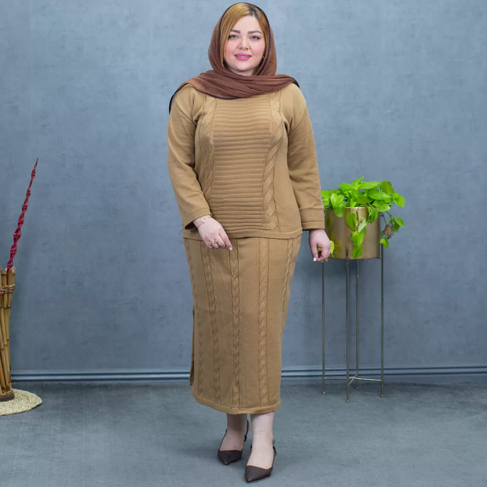 ست پلیور و دامن دخترانه کد 27472