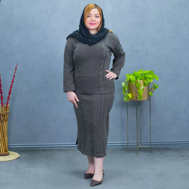 ست پلیور و دامن دخترانه کد 27472
