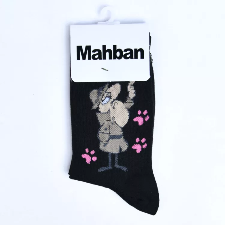 جوراب ساقدار دخترانه طرح پلنگ صورتی کد 27657