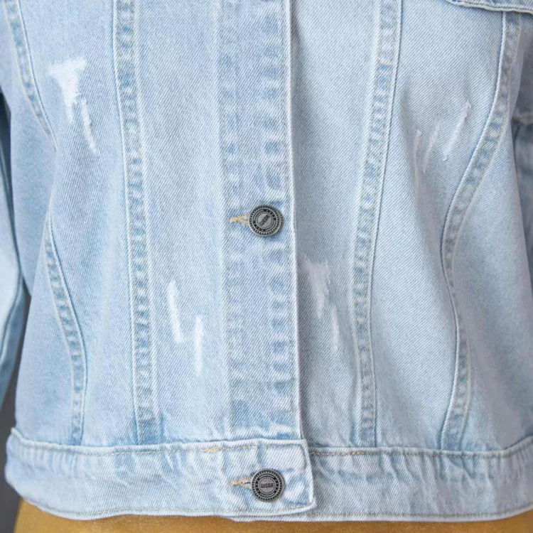 کت جین دخترانه آبی روشن کد 27818