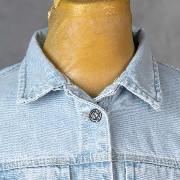 کت جین دخترانه آبی روشن کد 27818