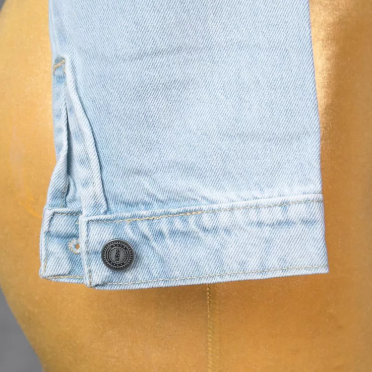 کت جین دخترانه آبی روشن کد 27818