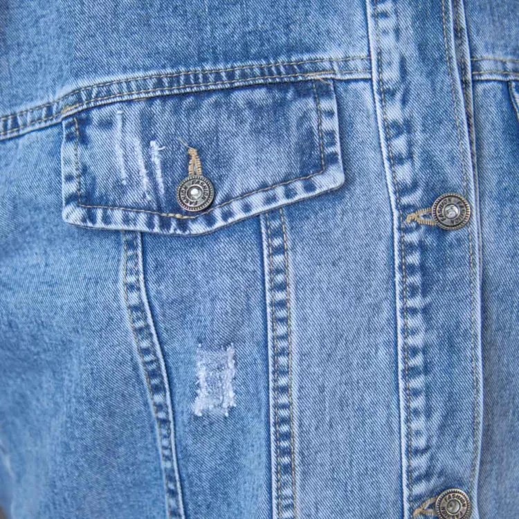 کت جین دخترانه آبی کد 27819