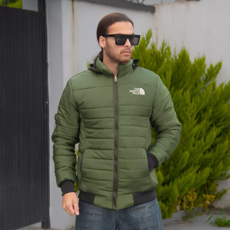 کاپشن مردانه کلاهدار نورس فیس کد 27603