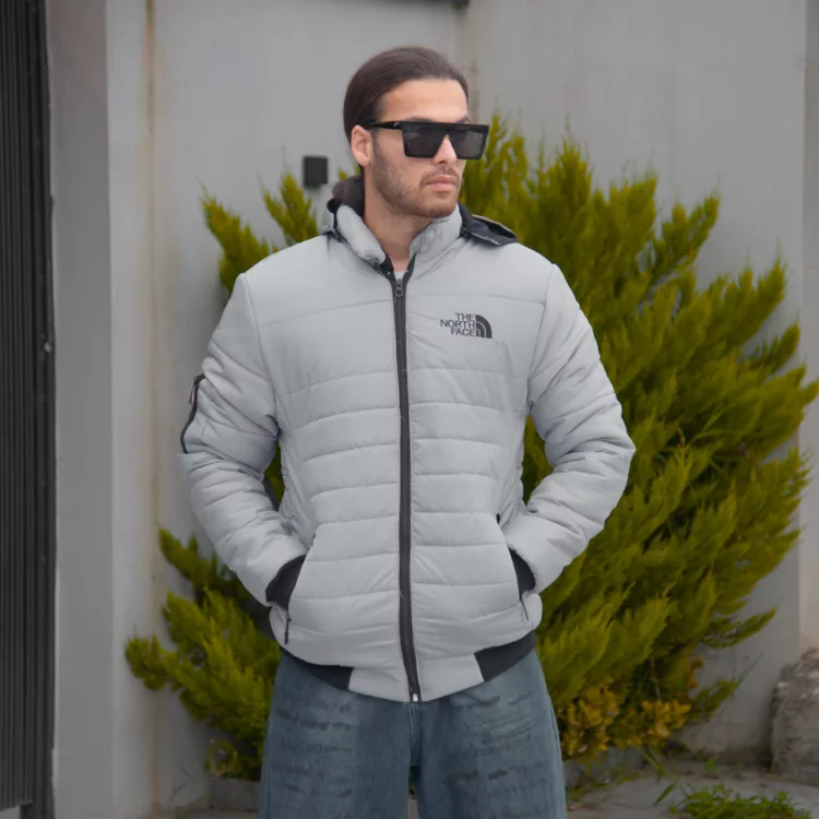 کاپشن مردانه کلاهدار نورس فیس کد 27603