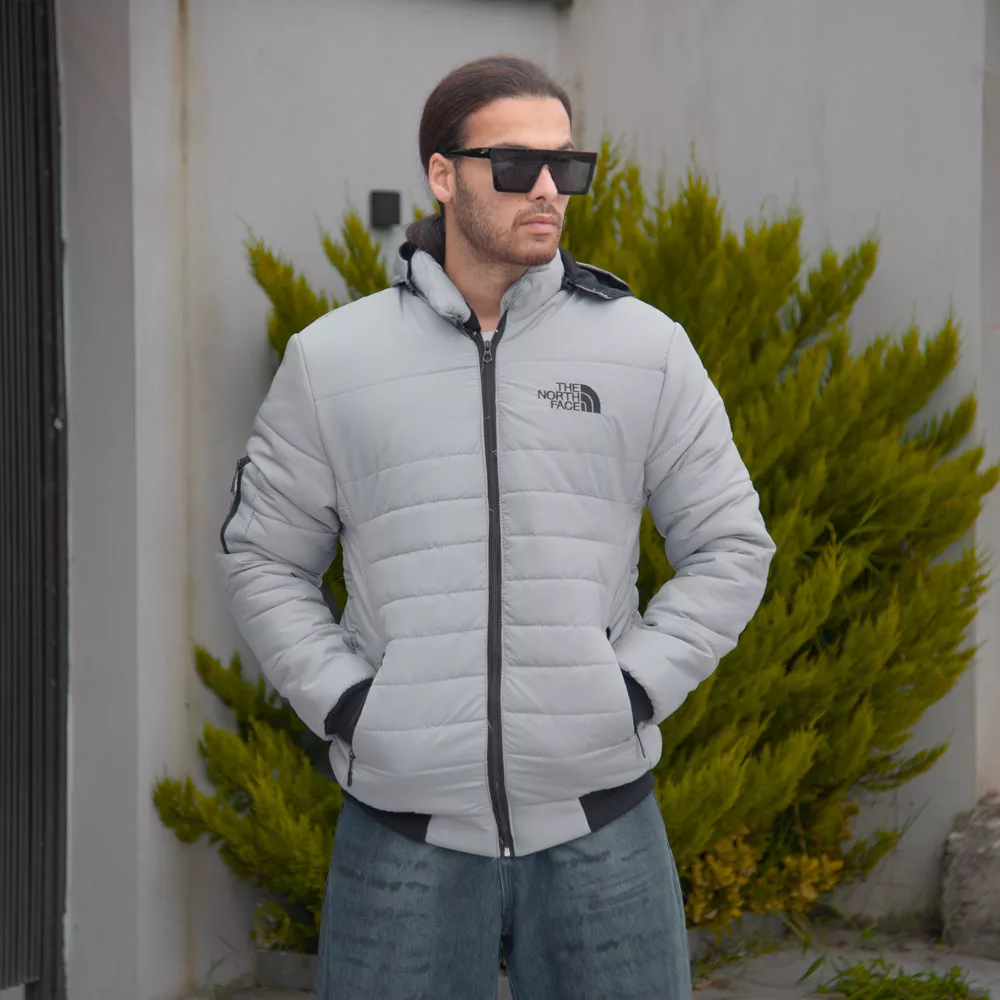 کاپشن مردانه کلاهدار نورس فیس کد 27603