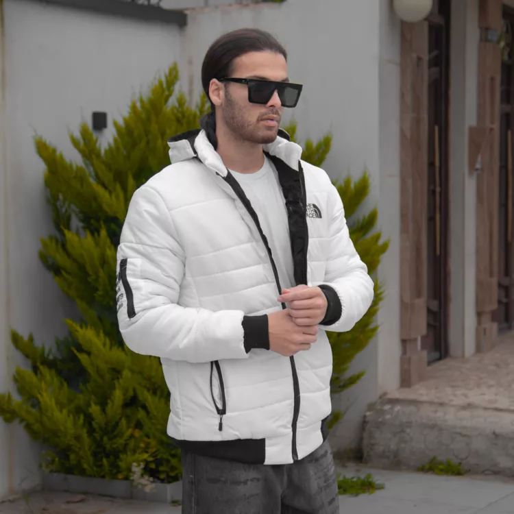 کاپشن مردانه کلاهدار نورس فیس کد 27603