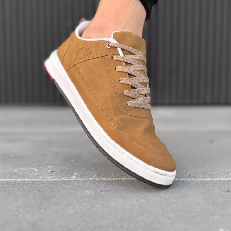 کتانی مردانه لاگوست عسلی کد 19121