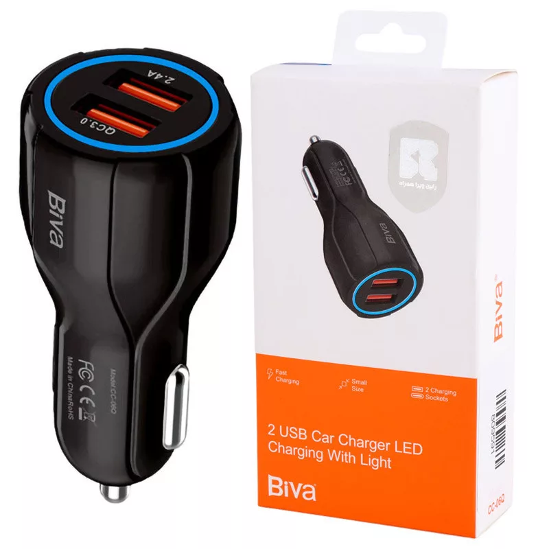 شارژر فندکی فست 30 وات مدل Biva