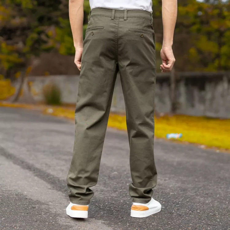 شلوار کتان مردانه پولو سبز کد 27894