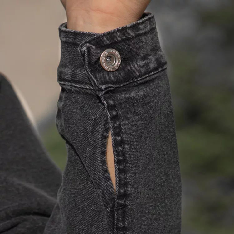 کت جین مردانه ذغالی کد 27942