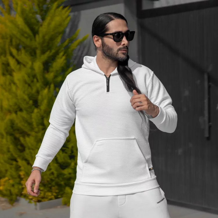 هودی نیم زیپ مردانه کد 27940