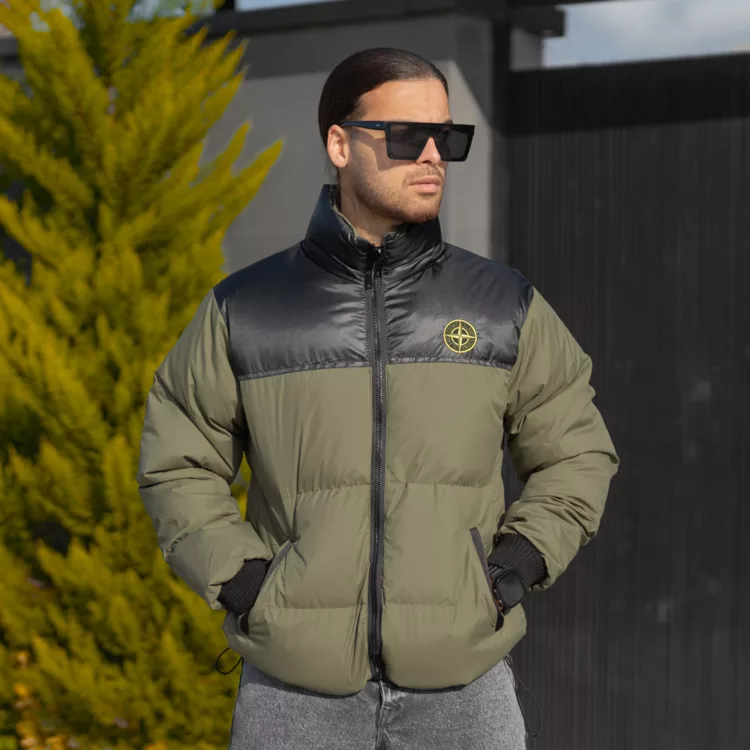 کاپشن مردانه استون آیلند زیتونی کد 27948