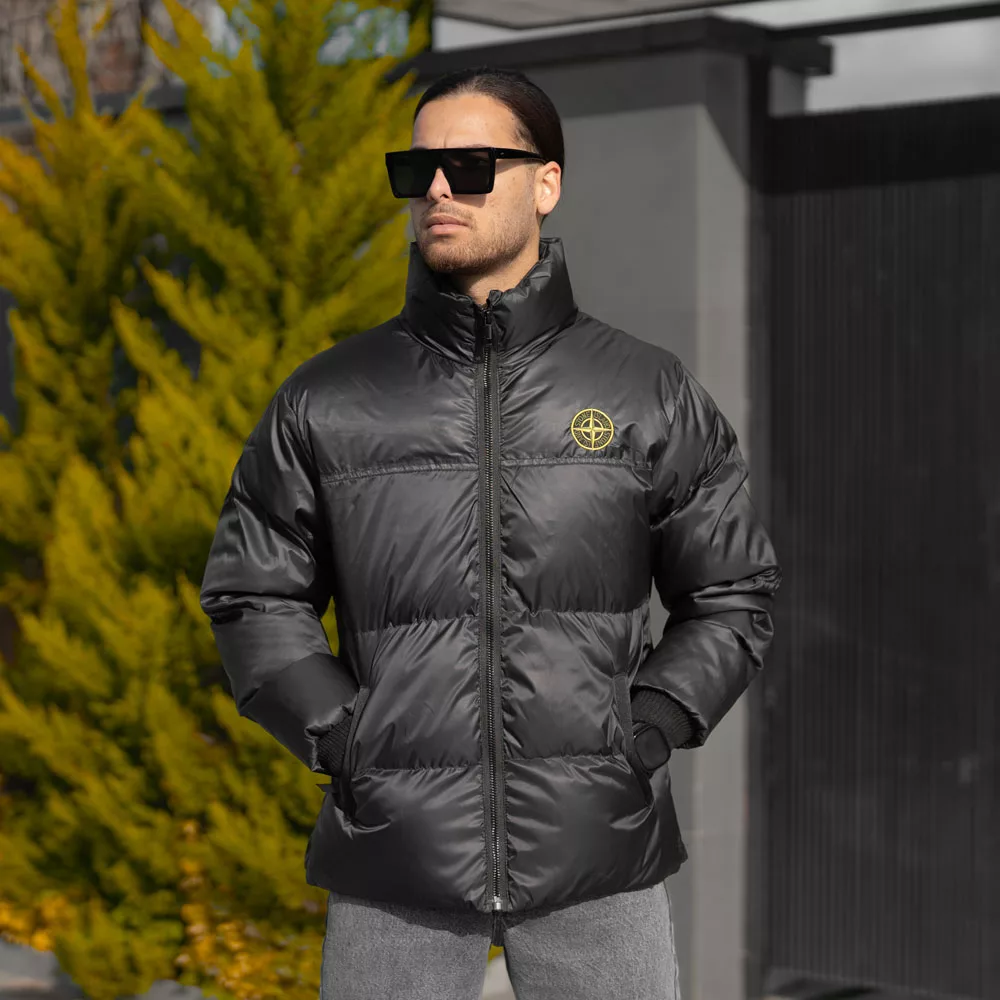 کاپشن مردانه استون آیلند مشکی کد 27946