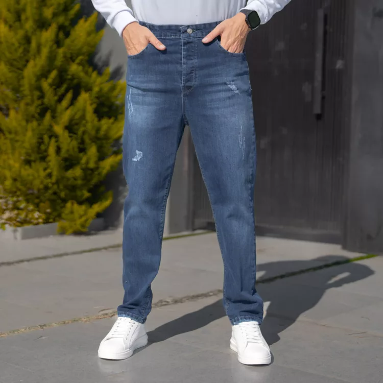 شلوار جین مردانه آبی تیره کد 27998