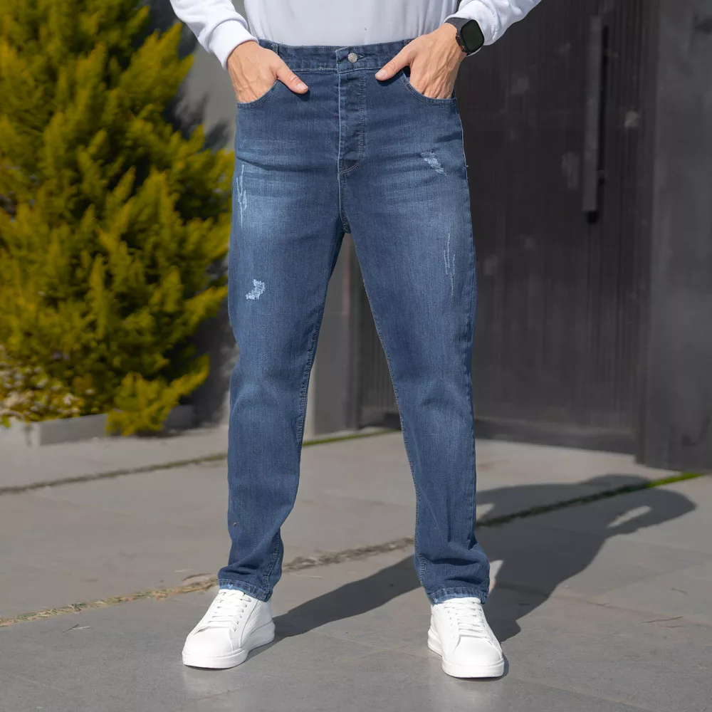 شلوار جین مردانه آبی تیره کد 27998