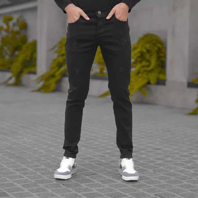 شلوار جین مردانه مشکی کد 27999