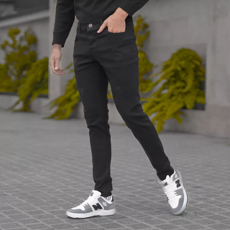 شلوار جین مردانه مشکی کد 27999