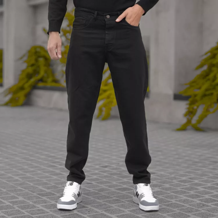 شلوار جین مردانه مام مشکی کد 28006