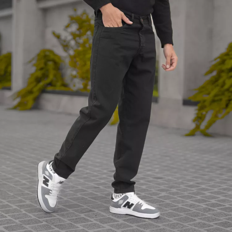 شلوار جین مردانه مام مشکی کد 28006