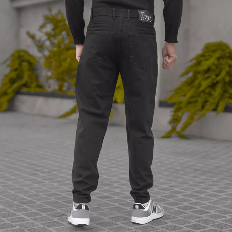 شلوار جین مردانه مام مشکی کد 28006