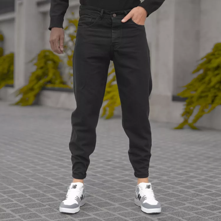 شلوار جین مردانه مام مشکی کد 28006