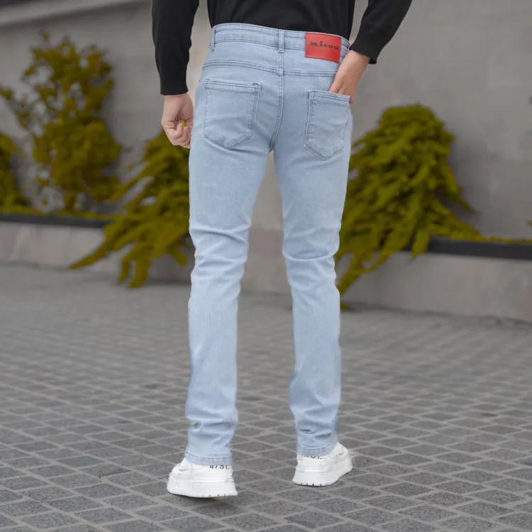 شلوار جین مردانه آبی روشن کد 28024