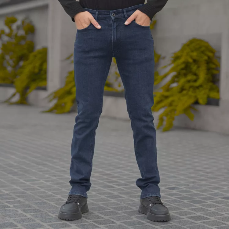 شلوار جین مردانه سرمه ای کد 28023