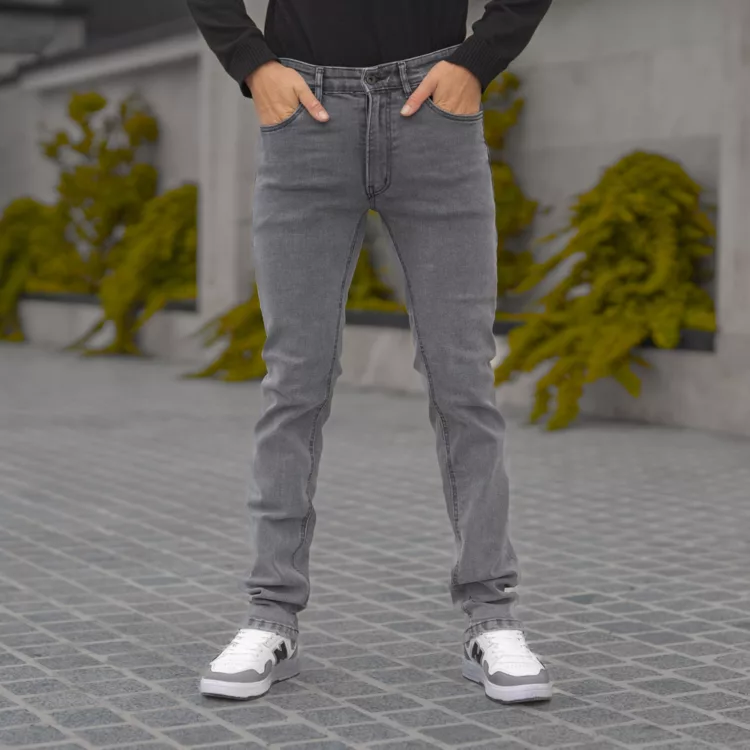 شلوار جین مردانه خاکستری کد 28022