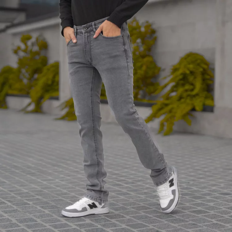 شلوار جین مردانه خاکستری کد 28022