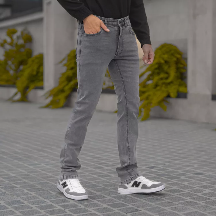 شلوار جین مردانه خاکستری کد 28022